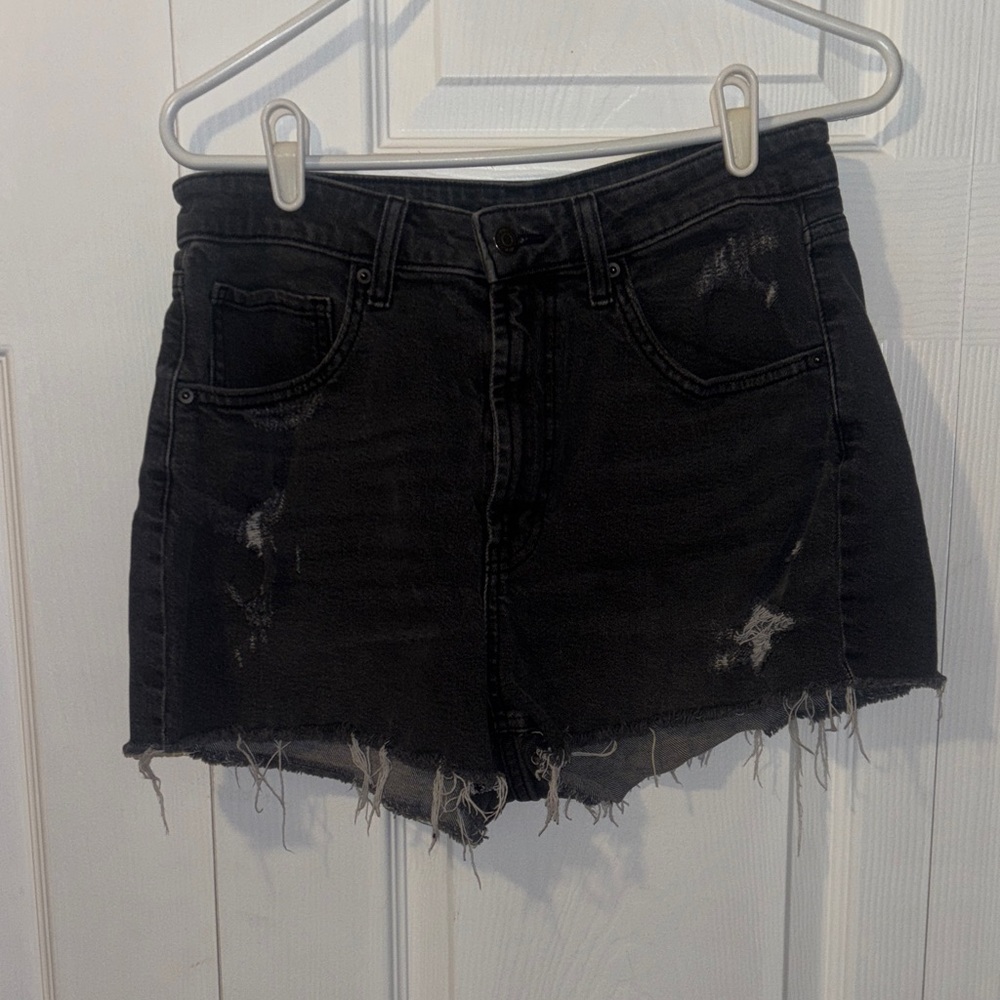 wild fable Black Distressed Denim Shorts